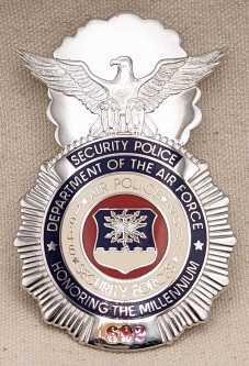 Ca 2000 USAF Security Police Millenium Badge #692 by G.R. Davis