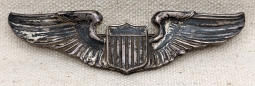 Fantastic ca 1919 USAS Pilot Wing of Harold L. Coffee in Sterling FROM OFFICIAL DIE by S. N. Meyer
