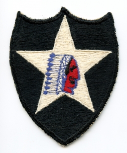 Rare Korean War REVERSE DIRECTION Japanese Made US Army 2nd Division Shoulder Patch
