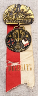 1929 SCV of Confederate Veterans Charlotte NC Reunion Delegate Badge