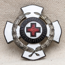 Rare 1920s Weimar Period Badge for WWI service in the Thuringen Red Cross