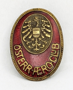 Rare Early 1920s Austrian Aero Club Member Badge with First Republic Eagle