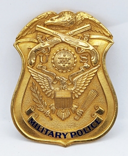 Stunning ca 1950s US Army Military Police Badge by Weyhing Bros Detroit
