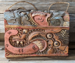 Lovely Antique Hand Carved Wooden Prayer Box from Bali
