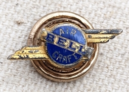 Scarce ca 1940 Bell Aircraft Employee Lapel Pin in Sterling by Whitehead & Hoag