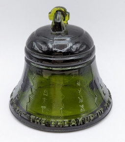 1983/4 Bell Telephone Breakup Green Glass Paperweight