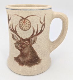 Wonderful ca 1900 Roseville Pottery BPOE Elks Club Beer Mug