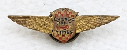 Nice 1930 National Air Races Lapel Wing Given out by The Chicago Daily Times