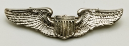 WWII Chinese Made USAAF Pilot Wing in Cast & Hand Chased Silver
