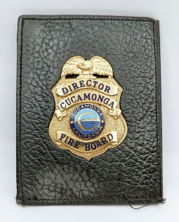 Unique ca 1980 Cucamonga CA Fire Board Director's Badge
