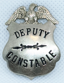 Great Ca 1900 Small "Posse" Size Stock Deputy Constable Badge with early Ed Jones Maker Mark