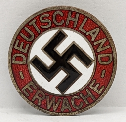 Ext Rare ca 1933 NSDAP DEUTSCHLAND ERWACHE Nazi Party Member Badge