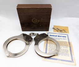 Rare Early 1970s Colt Firearms Produced Hand Cuffs in Original Box with 2 Keys & Paperwork