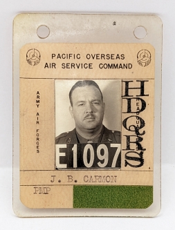 Great WWII USAAF Pacific Overseas Air Service Command Photo ID. Rare