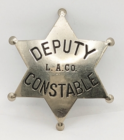 Great 1890s Los Angeles County CA Deputy Constable by LA Rubber Stamp with Early Cartouche Marking