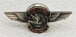 Scarce Early 1950s Lake Central Airline 1 Year Service Lapel Wing in Sterling by Balfour