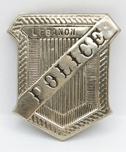 Rare ca 1900 Lebanon NH Police Radiator Badge
