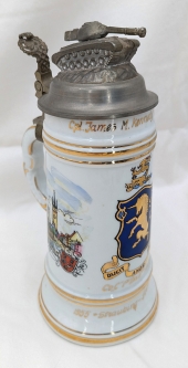 Great 1955 - 1956 6th Armored Cavalry Regt Musical Stein From Straubing Germany