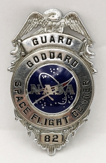Rare ca 1961 NASA Goddard Space Flight Center Guard jacket Badge #82