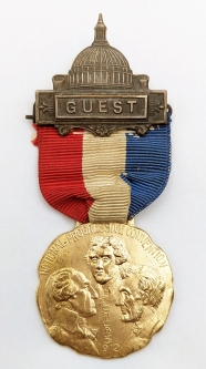 Rare 1912 National Progressive Convention Guest Badge Teddy Roosevelt