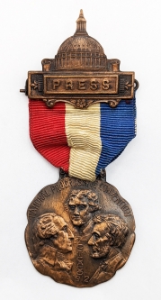 Rare 1912 National Progressive Convention Press Badge Teddy Roosevelt