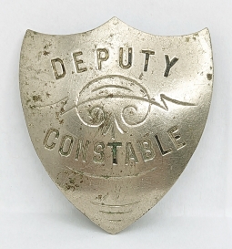 Great 1870s-1880s Old West Deputy Constable Badge from California