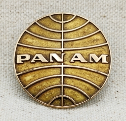 Nice 1960's Pan American Airways PAA Pilot Hat Badge 4th Issue as Worn by Captain Ned Mullen