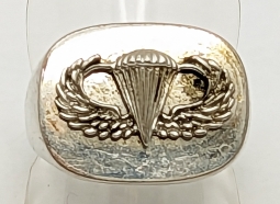 Nice Vietnam Vintage US Army Paratrooper Ring in 925 Silver sz 9