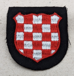 WWII German Waffen SS Croatian Volunteer Sleeve Shield