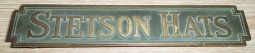 Wonderful Ca 1900 Stetson Hats Brass Stand-up Sign