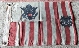 Great "Salty" WWII US Coast Guard USCG Ensign No. 5 with Period End Repair