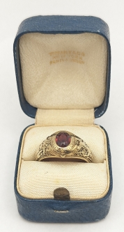 1933 USNA Annapolis 14K Sweetheart Ring of Cadet Herbert Carl Yost by Tiffany