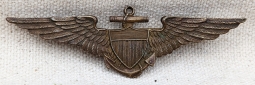 Beautifully Detailed WWI-Early 20s USN Pilot Wing