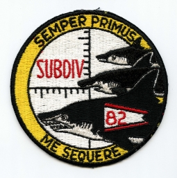 Scarce 1960s USN SUBDIV 82 Submarine Division 82 US Made Jacket Patch