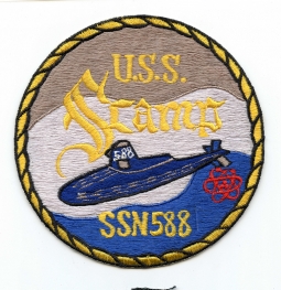 Beautiful 1960s USN USS Scamp SSN-588 Submarine Jacket Patch Japanese Made by ACE Novelty