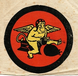 Ext. Rare WWII USMC VMB 613 Jacket Patch. Silk Screen Printed in Theater. 1 of Only 8 Known!