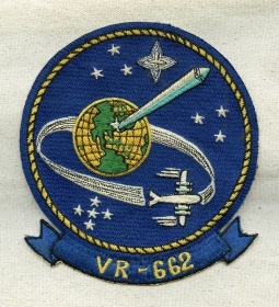 Very Rare 1950s USN Fleet Logistics Command VR-662 Japanese Made LARGE Jacket Patch