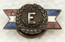 Sterling WWII ARMA Corporation Brooklyn NY 3rd Award E Pin 1942