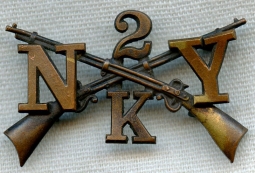 2nd New York Infantry Regiment Co. K Collar Insignia