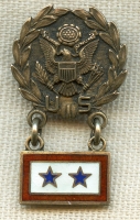 Beautiful Little WWII US Army 2 Sons-in-Service Pin in Enameled Sterling