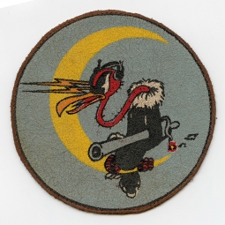 Ext Rare WWII USAAF 349th Night Fighter Sq 481th NF Oper Trng Grp 4th AF Jacket Patch Silk Screened