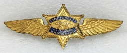 Ext Rare 1940s San Bernardino Co CA AERO SQUADRON Deputy Sheriff Wing by Entenmann