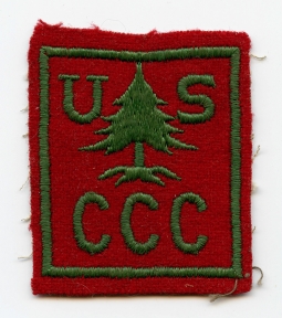 Beautiful & Scarce mid-1930s CCC Civilian Conservation Corps Rectangle Pocket Patch