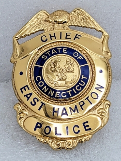 1970s East Hampton CT Police Chief Badge by Blackinton in Minty Condition