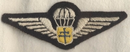 RARE WWII Free French Paratrooper Wing English Made Embroidered