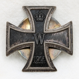 Exquisite 3p Screwback Imp Prussian Iron Cross 1st Class in 800 Silver by Deutscher Offizier Verein