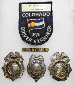 1960s-70s Colorado State & Adams County Motor Vehicle Badge Grouping