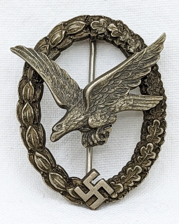 Beautiful M1942 Nazi Luftwaffe Air Gunner & Flight Engineer Badge by JMME & SOHN Berlin