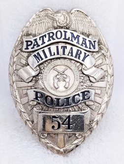 Beautiful & LARGE US Army Military Police Patrolman Badge #54 by LAS&SCO