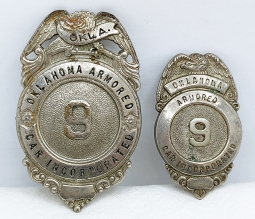 Late 1950s Coat & Hat Badge of Oklahoma Armored Co Inc #9